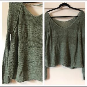 Open back sweater